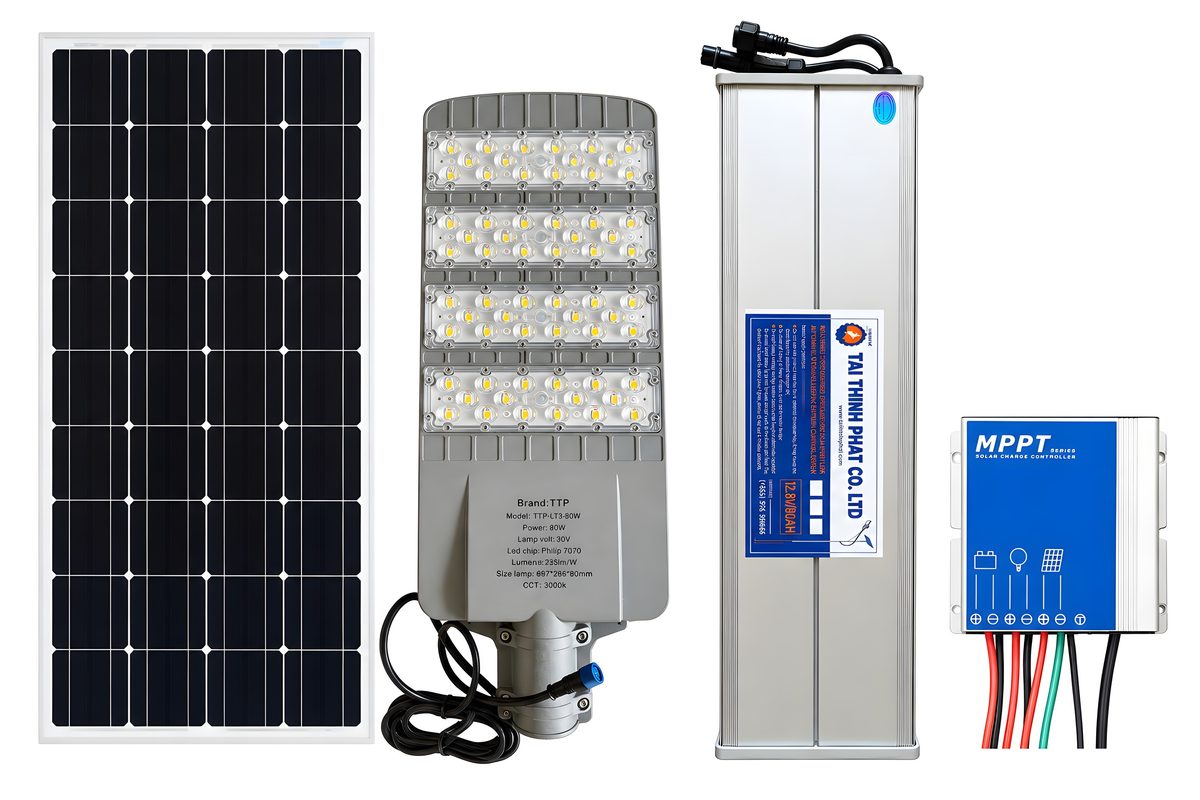 Bộ đèn đường solar 120 W TTP